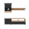 Wall Unit MINI - Living Room Furniture Set - Black Matt / Artisan Oak