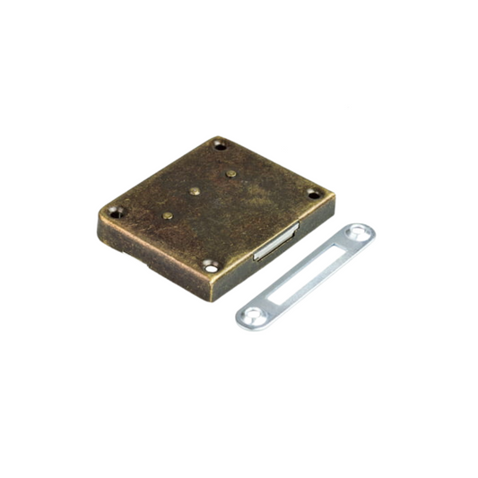 Furniture Lock 35x60 mm - Antique Gold