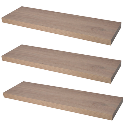 Concealed Floating Shelf - Set of 3 - Knotty Oak - 900 mm