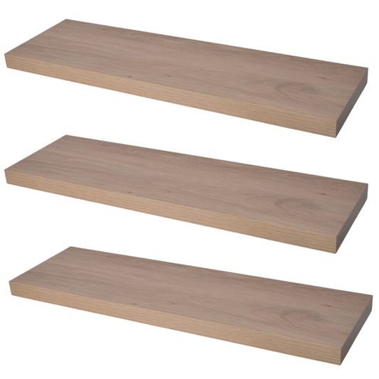 Concealed Floating Shelf - Set of 3 - Knotty Oak - 900 mm