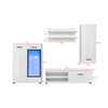 Wall Unit LAUREN II - Living Room Furniture Set - White Matt / White Gloss