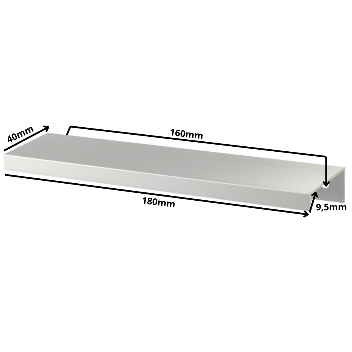 Edge Grip Round Profile Handle 160mm (180mm total length) - Electropolished (2) – Furnica
