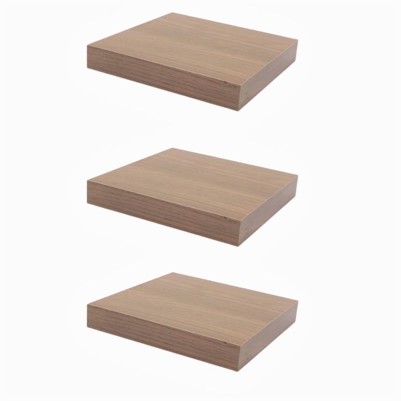 Concealed Floating Shelf - Set of 3 - Knotty Oak - 235 mm