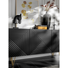 PYRAMID - Sideboard with 3D Milled MDF Fronts/Doors - Black Matt