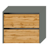 JACK - Shoe Cabinet - 2 Tier Storage - Anthracite / Wotan Oak H50cm W60cm D36cm