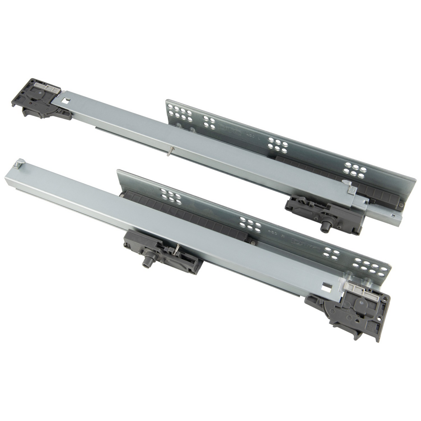 Push-to-Open Concealed Undermount Drawer Runners, Full Extension - 350mm