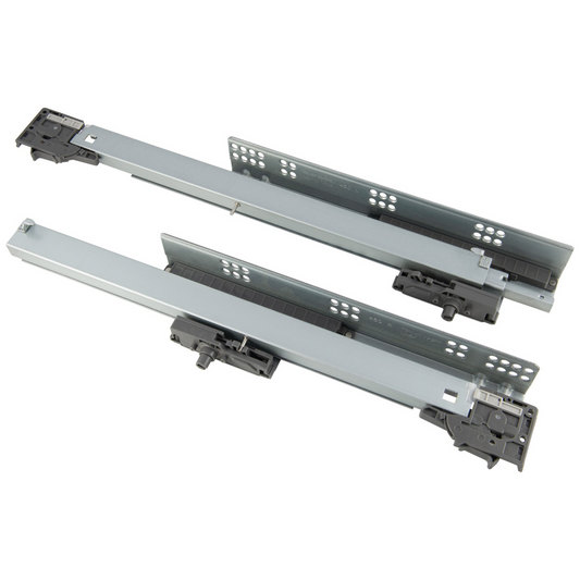 Push-to-Open Concealed Undermount Drawer Runners, Full Extension - 350mm