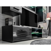 Wall Unit BLADE MINI - Living Room Furniture Set - Black Matt / Sahara 3D