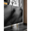 PYRAMID - Sideboard with 3D Milled MDF Fronts/Doors - Black Matt