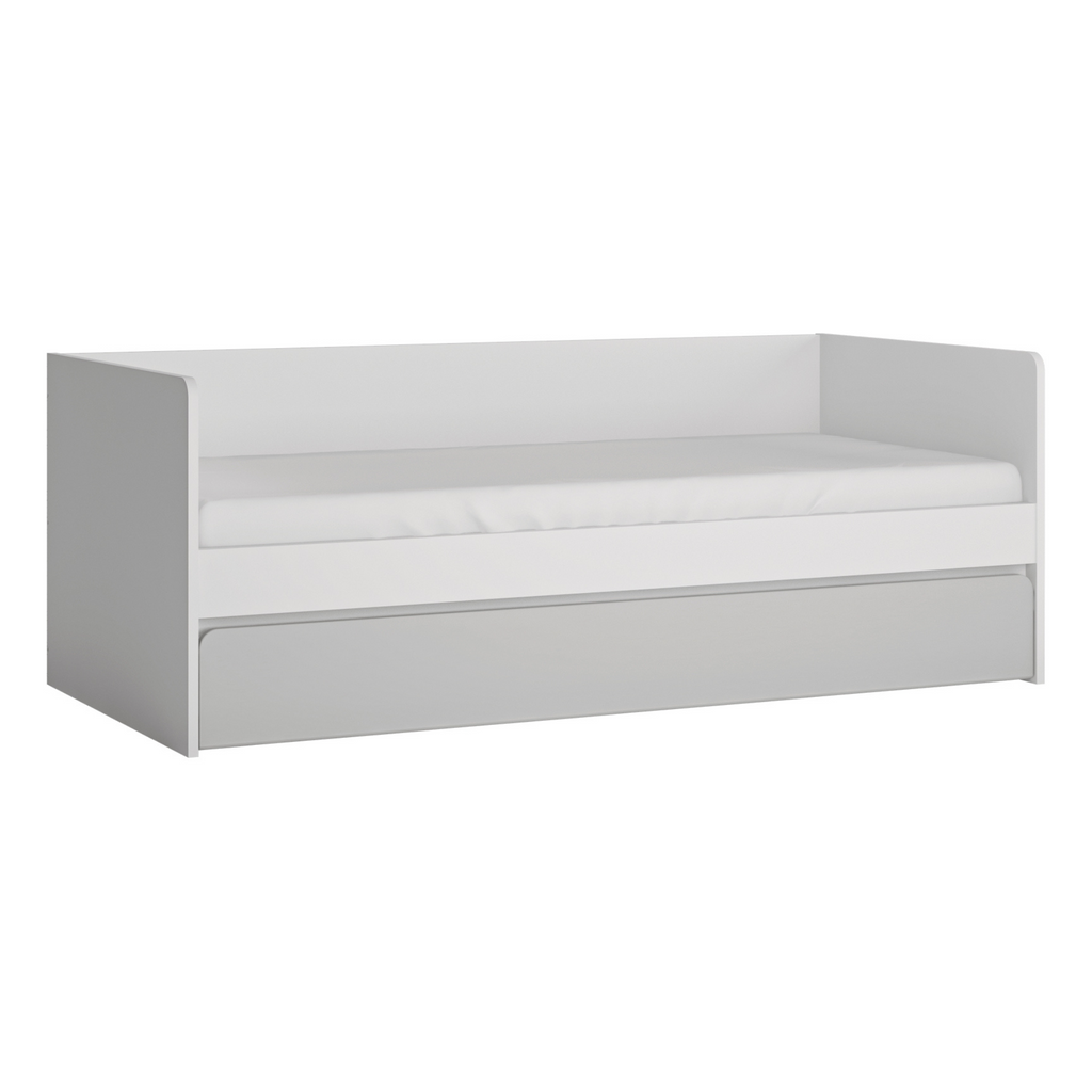 ALBI - Youth Bedroom Furniture Set - White Matt / Cool Grey Gloss