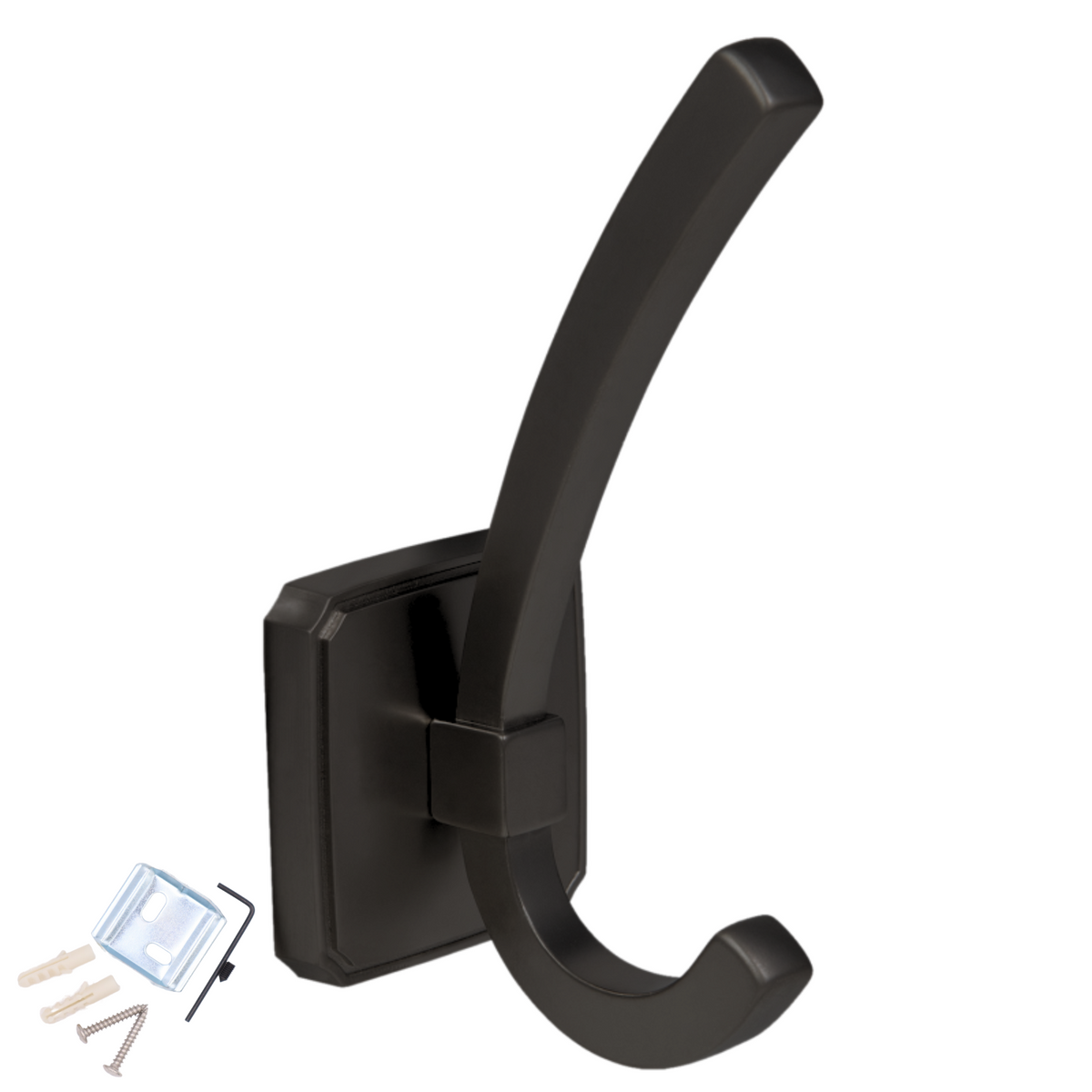 Double Hat & Coat Hook - 122mm - Black – Furnica