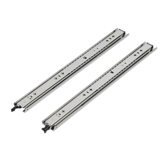 1 Set Ball Bearing Drawer Runners with Lock, H53 – Furnica