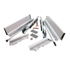 Soft-Close Drawer System, HIGH, H: 185mm, Silver 400mm