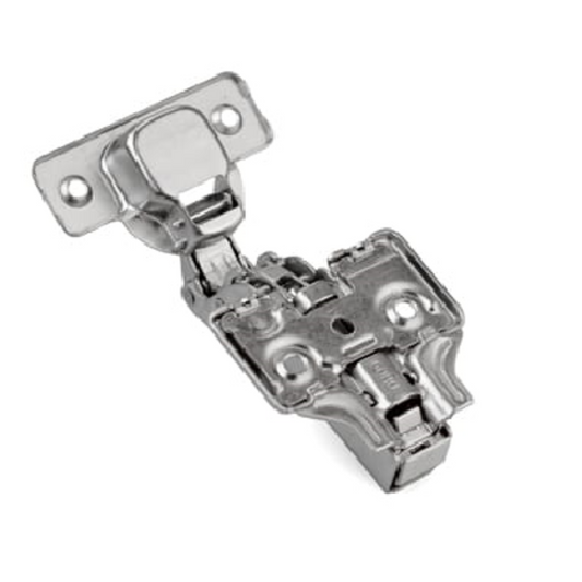 3D 110° Soft-Close Hinge, H0 Mounting Plate with EURO Screws, Flush Doors