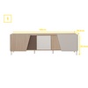 Wall Unit VISTE - Living Room Furniture Set - Scandi / Truffle / White Gloss