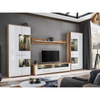 Wall Unit SANDER - Living Room Furniture Set - Monument Oak / White Gloss