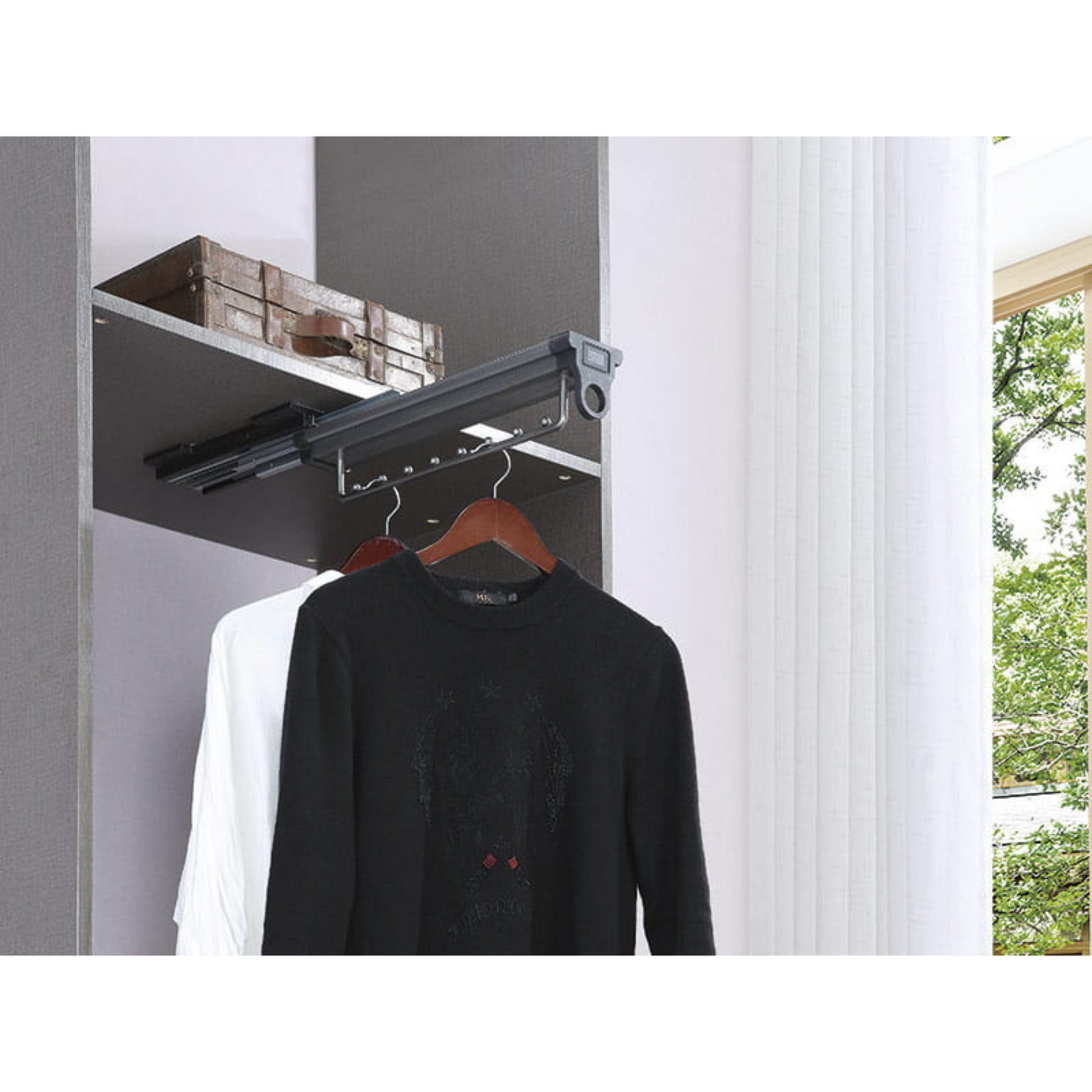 Pull-out hanger SYMPHONY - Anthracite (4) – Furnica