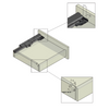 Push-to-Open Concealed Undermount Drawer Runners, Full Extension - 450mm