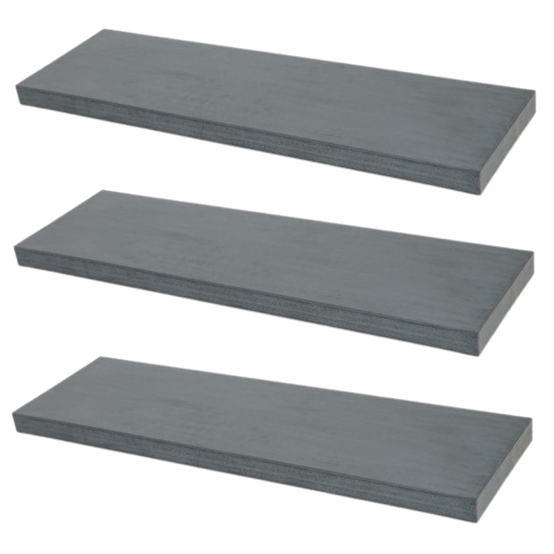Concealed Floating Shelf - Set of 3 - Industrial Grey - 1200 mm