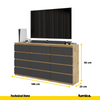 GABRIEL - Chest of 12 Drawers (8+4) - Bedroom Dresser Storage Cabinet Sideboard - Wotan Oak / Anthracite H92cm W180cm D33cm