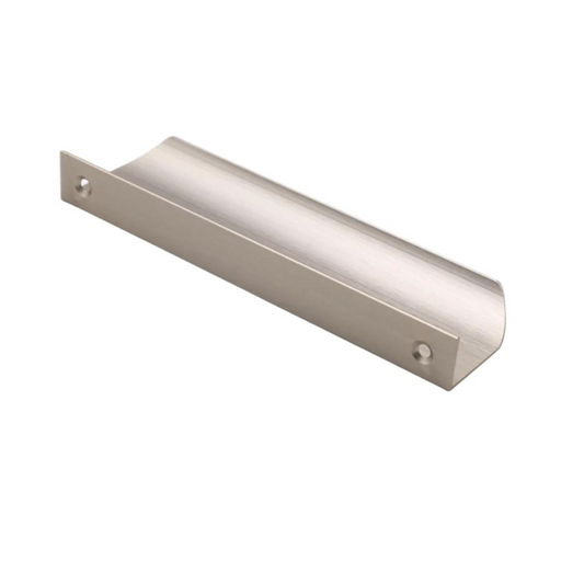 Edge Grip Round Profile Handle 416mm (436mm total length) - Brushed Steel