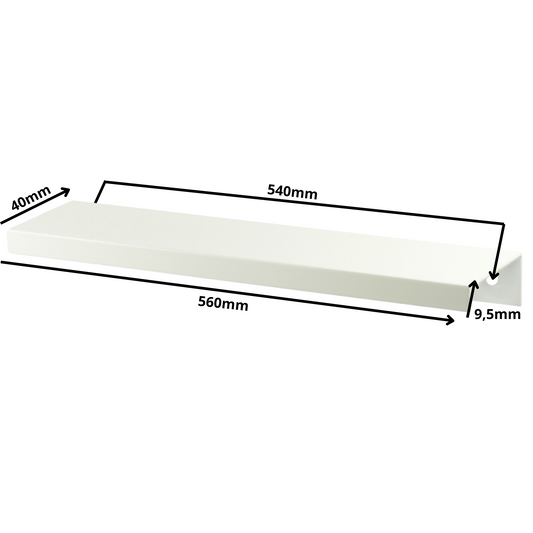 Edge Grip Round Profile Handle 540mm (560mm total length) - White
