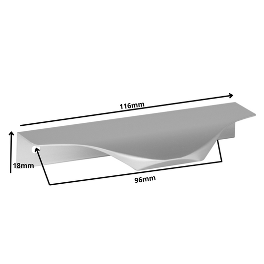 Edge Grip Round Profile Handle 96mm (116mm total length) - Electropoler