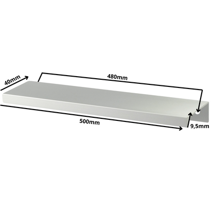 Edge Grip Round Profile Handle 480mm (500mm total length) - Electropolished (2) – Furnica