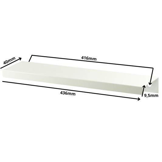 Edge Grip Round Profile Handle 416mm (436mm total length) - White