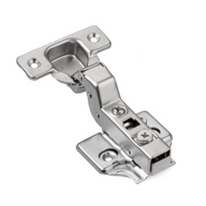 3D 110° Soft-Close Hinge, H0 Mounting Plate with EURO Screws, Flush Doors