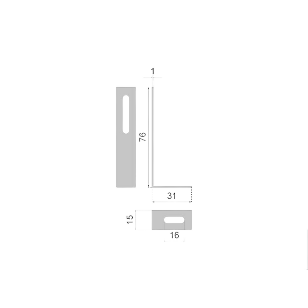 Metal Furniture Angle Bracket - Zinc