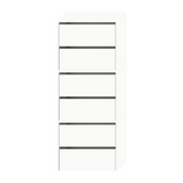 JACK - Shoe Cabinet - 6 Tier Storage - White Matt H150cm W60cm D36cm