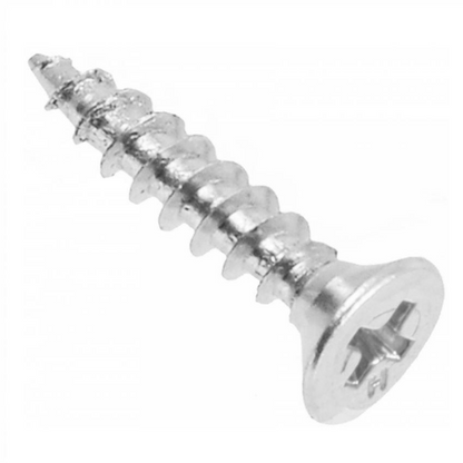 Wood Screws PH1 3.0x20 mm White Zinc (100 pcs)
