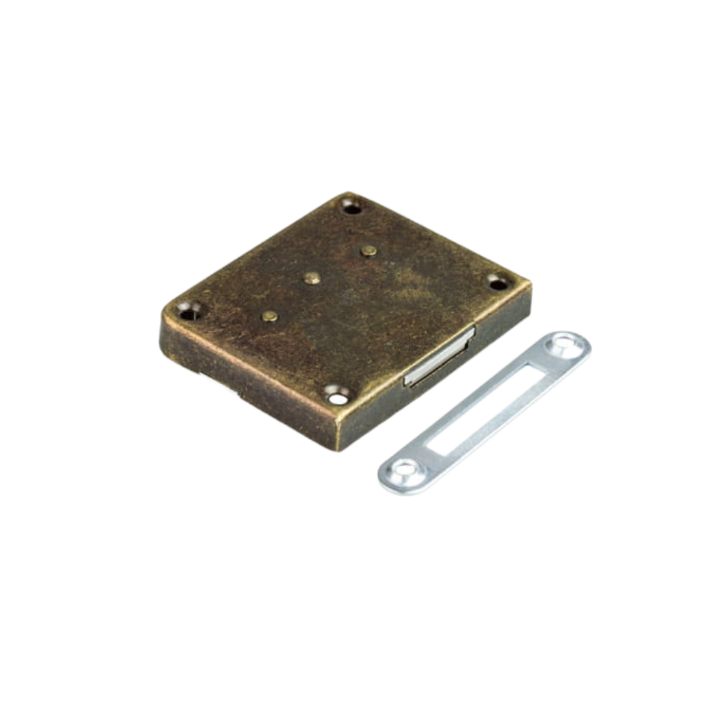 Furniture Lock 49x60 mm - Antique Gold