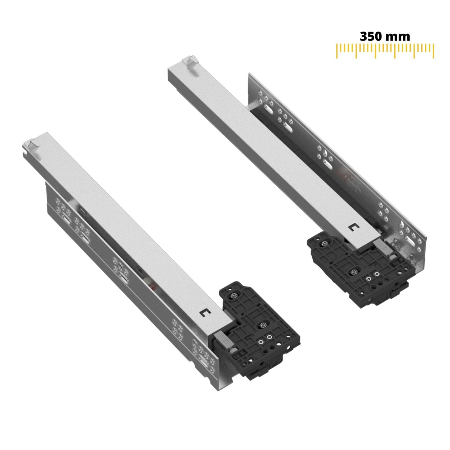 Set of Soft-Close Concealed Undermount Slides, Full Extension