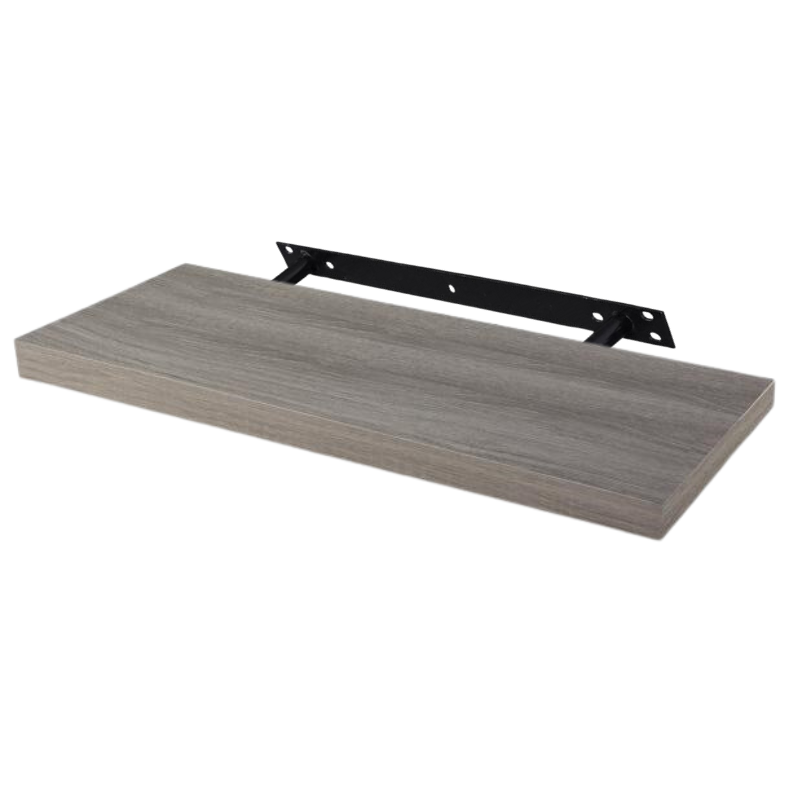 Concealed Floating Shelf - Set of 3 - Grey Oak - 600 mm