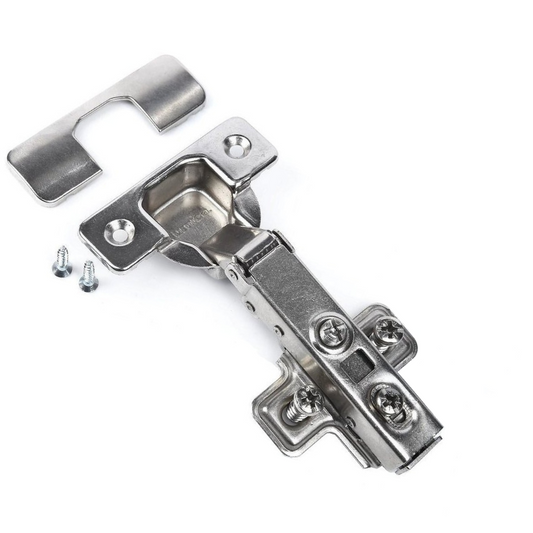 110° Soft-Close Hinge, H0 Mounting Plate with EURO Screws, Overlay Doors