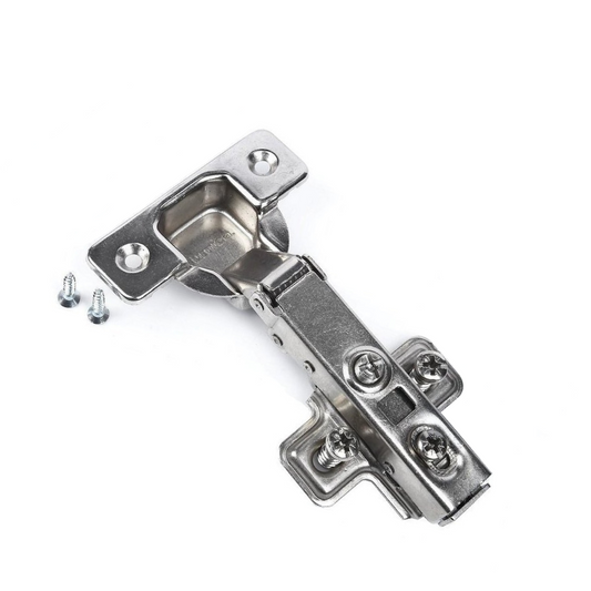 110° Soft-Close Hinge, H0 Mounting Plate with EURO Screws, Overlay Doors Soft Close Furnica 