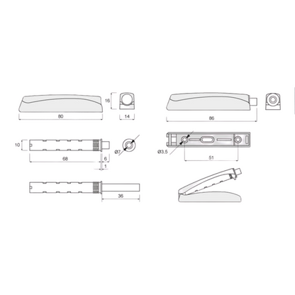Furniture Bumper - Ash with Silicone End