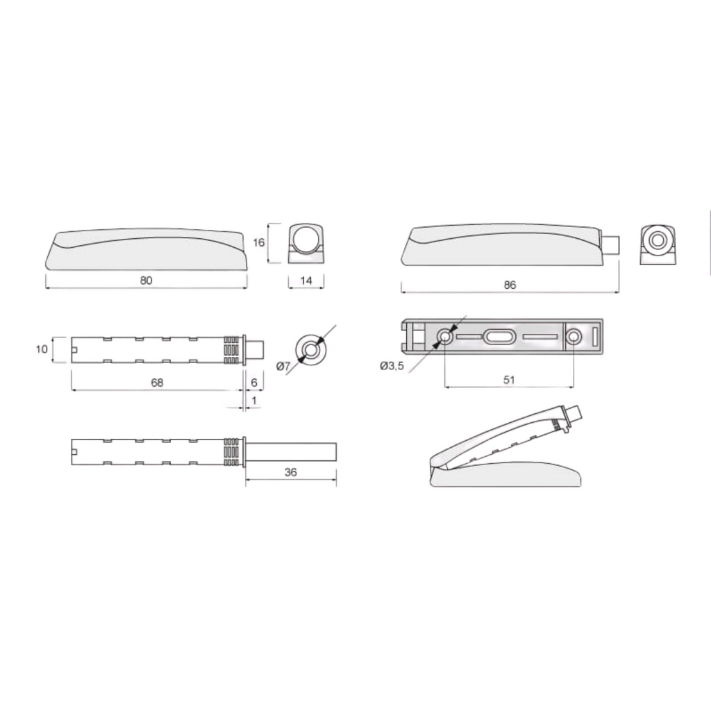 Furniture bumper - Ash with silicone end