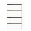 JACK - Shoe Cabinet - 4 Tier Storage - White Matt H100cm W60cm D36cm