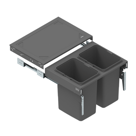 Pull-Out Waste Separation Bin 2x15 l or 2x20 l - 600 mm Cabinet
