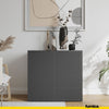 CAMILLE - Push to Open Sideboard with Door and 4 Drawers - Anthracite H74cm W80cm D36cm