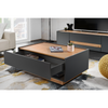 CARLO IV - Living Room Furniture Set - Anthracite Grey / Wotan Oak