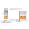 Wall Unit MILA - Living Room Furniture Set - Artisan Oak / White Gloss