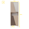 Wall Unit VISTE - Living Room Furniture Set - Scandi / Truffle / White Gloss