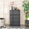 GABRIEL - Chest of 4 Drawers - Bedroom Dresser Storage Cabinet Sideboard - Anthracite H92cm W60cm D33cm