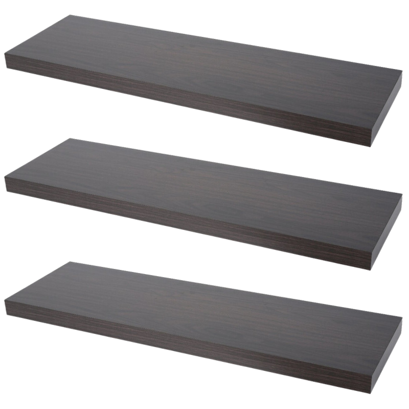 Concealed Floating Shelf - Set of 3 - Wenge - 800 mm