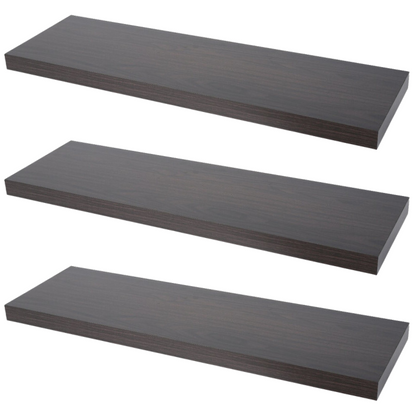 Concealed Floating Shelf - Set of 3 - Wenge - 800 mm