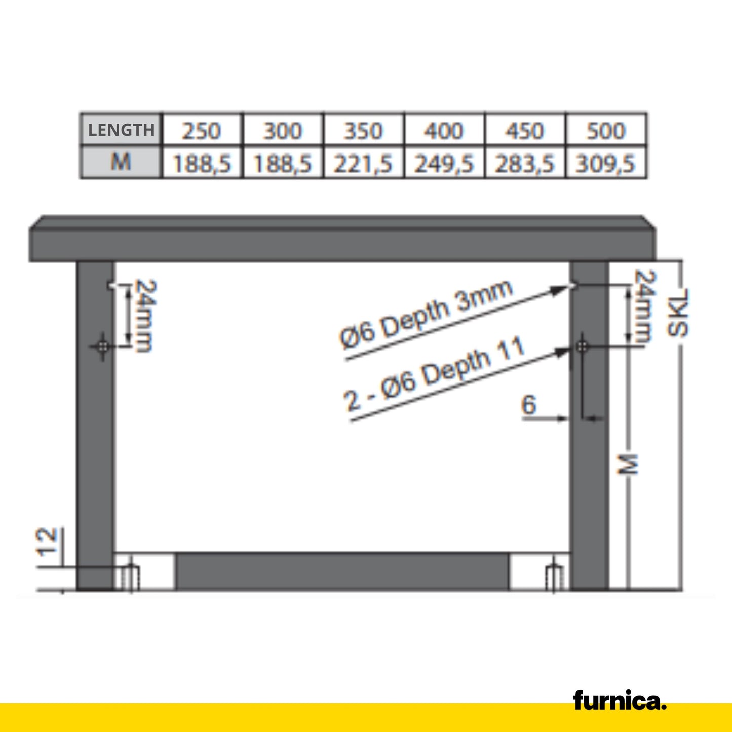 Set of Soft-Close Concealed Undermount Slides